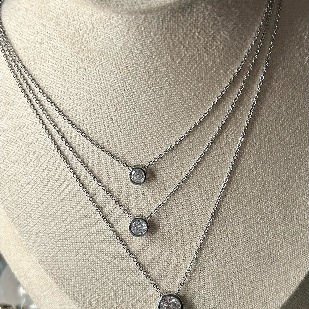 Park Lane Silver Triple Layer Necklace